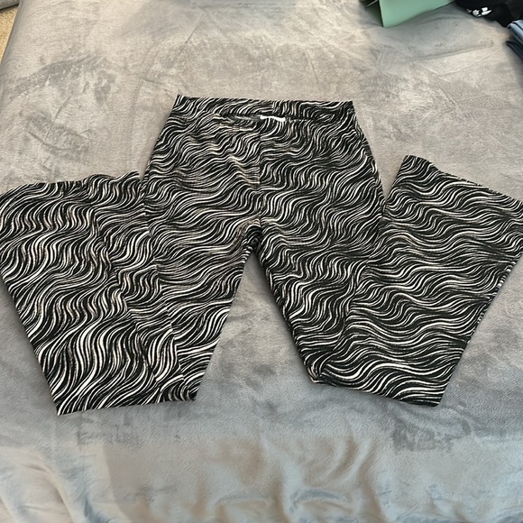 Topshop Crinkle Flared Pants in Zebra - Size 10 - Picture 4 of 10